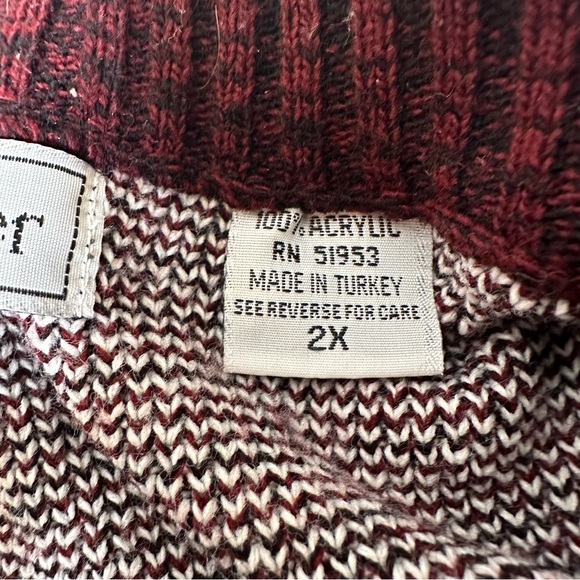 Vintage 80s Rob Winter Sweater Men’s 2XL Fair Isle Pullover Ski Cable Knit - Picture 10 of 12